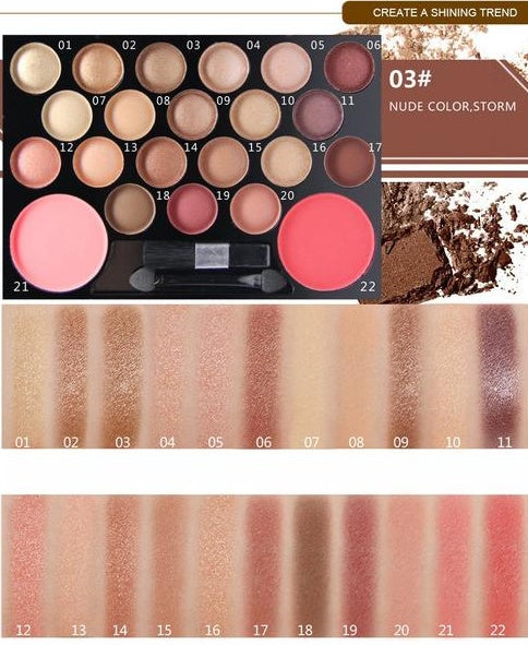 22 Colors Eyeshadow & Giltter Palette Set