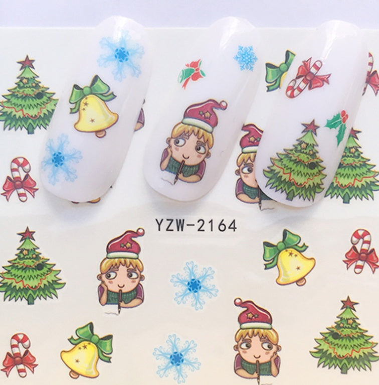 Explosion Models Christmas Series Water Transfer Nail Stickers