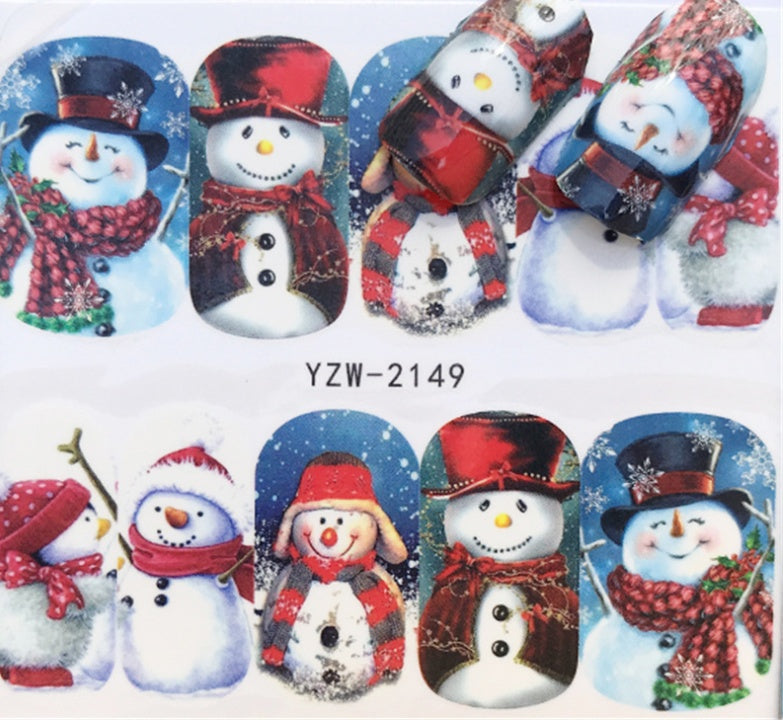 Explosion Models Christmas Series Water Transfer Nail Stickers