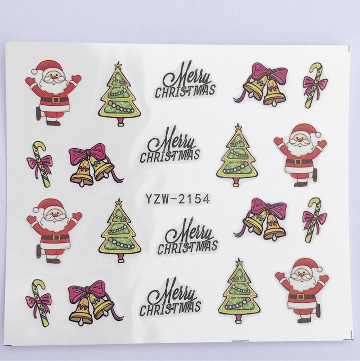 Explosion Models Christmas Series Water Transfer Nail Stickers