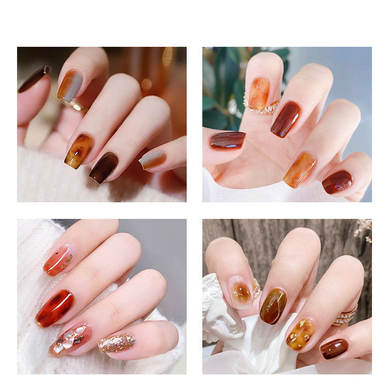 9 Colors Amber Set UV Gel Nail Polish Ice