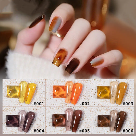 9 Colors Amber Set UV Gel Nail Polish Ice