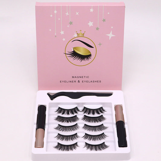 Magnetic Eyelashes Eyeliner Set Long Lasting False Mink Waterproof