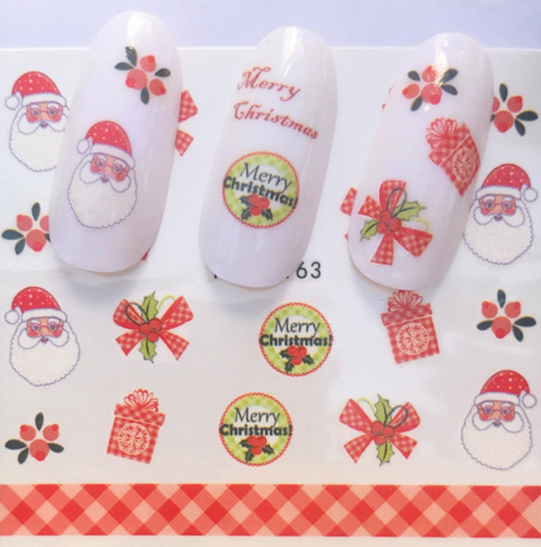 Explosion Models Christmas Series Water Transfer Nail Stickers