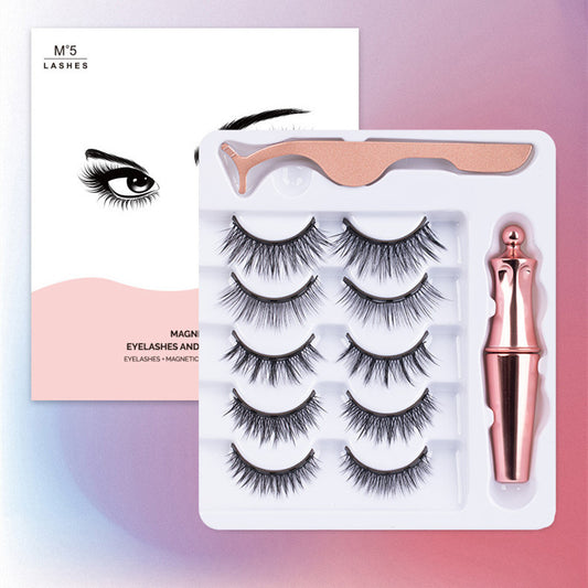 Magnetic False Eyelashes 5 Pairs Of Eyeliner