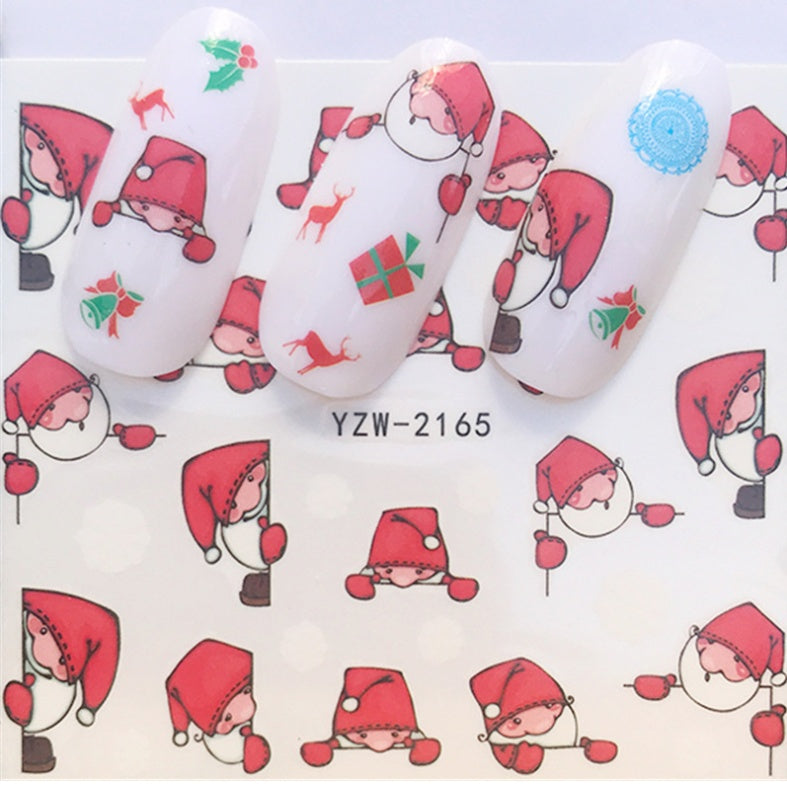 Explosion Models Christmas Series Water Transfer Nail Stickers