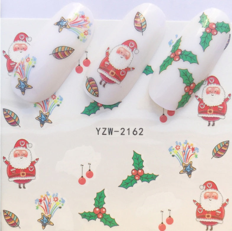 Explosion Models Christmas Series Water Transfer Nail Stickers