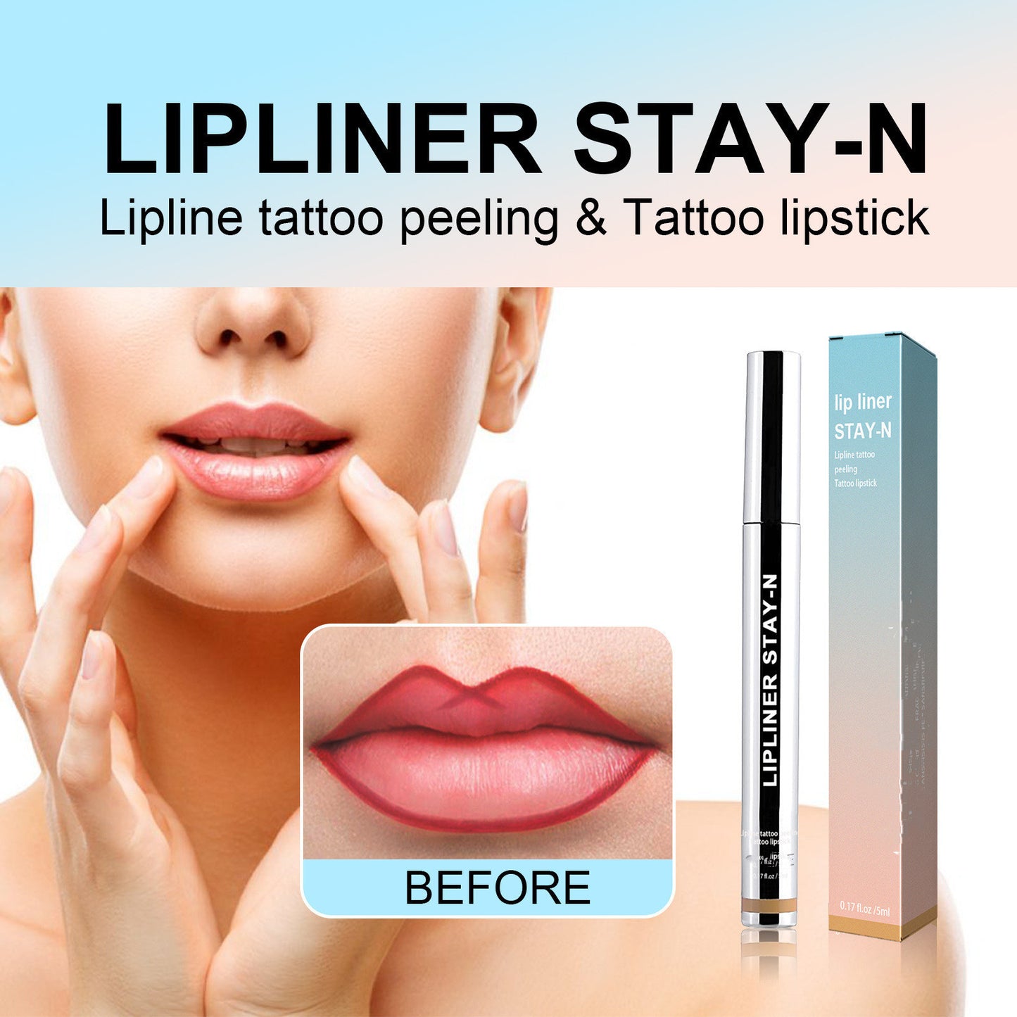 Lipliner Lipstick Natural Three Dimensional