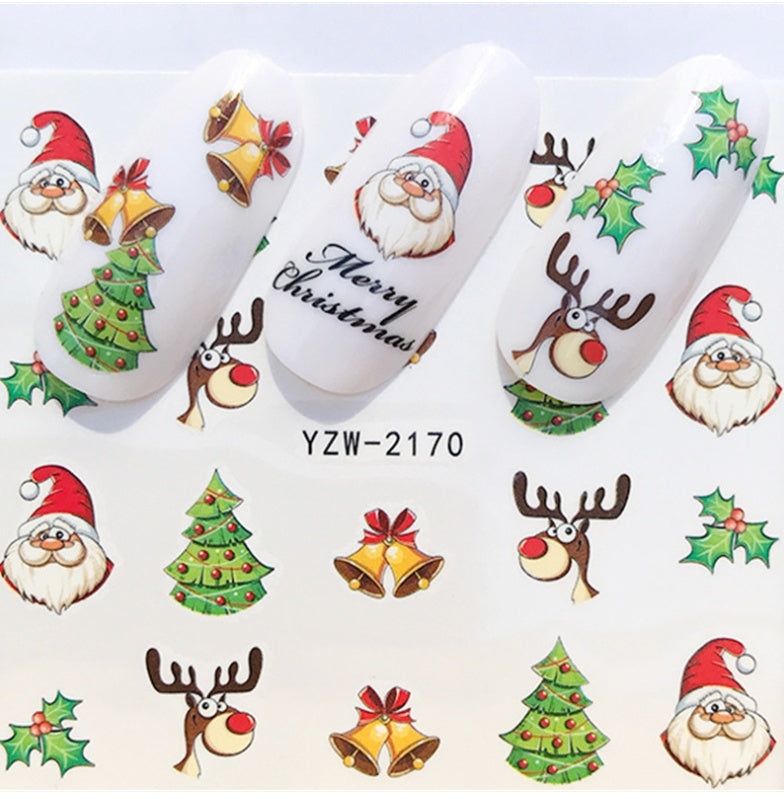 Explosion Models Christmas Series Water Transfer Nail Stickers