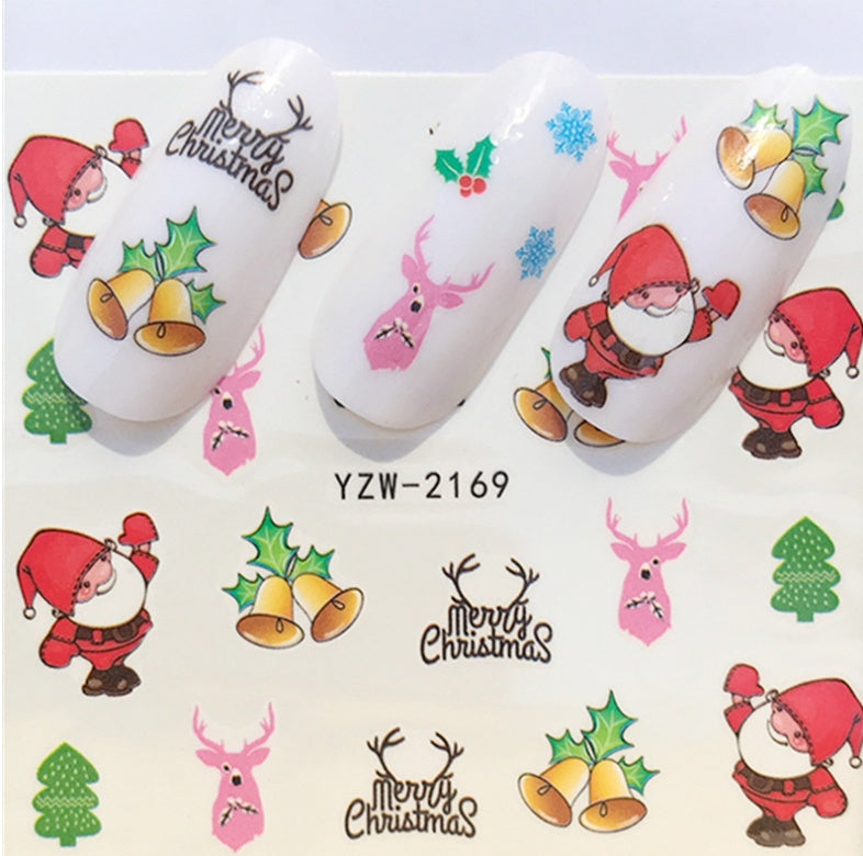 Explosion Models Christmas Series Water Transfer Nail Stickers