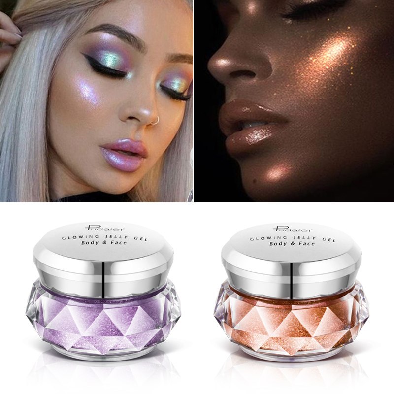 Face Highlighter Jelly Gel Mermaid Eyeshadow Glow Body Glitter Illuminator