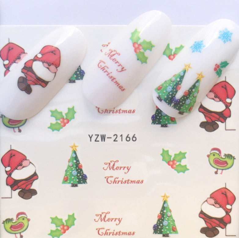 Explosion Models Christmas Series Water Transfer Nail Stickers