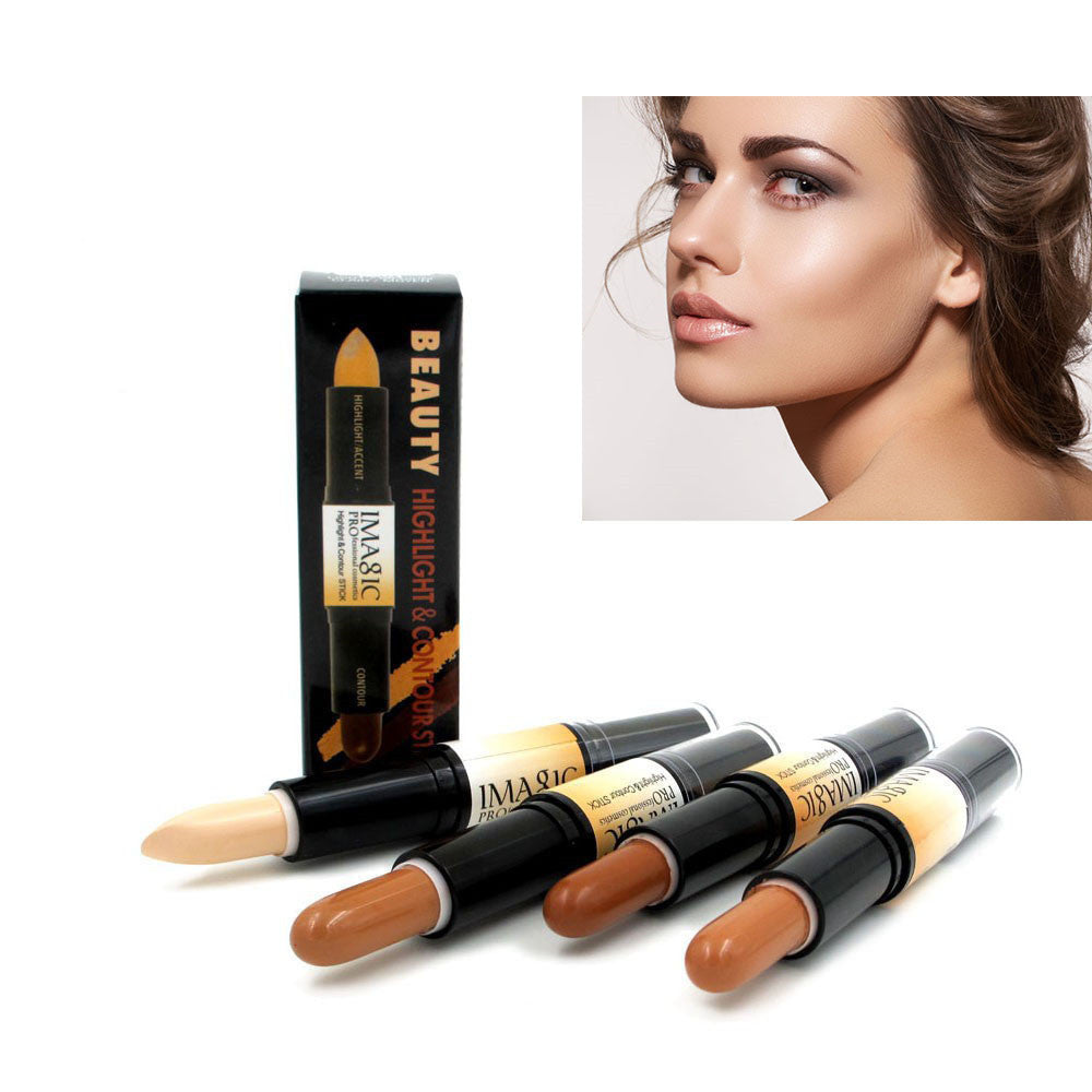 Double-headed high-gloss contour stick