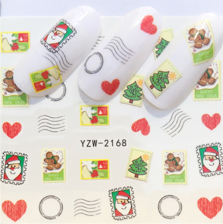 Explosion Models Christmas Series Water Transfer Nail Stickers