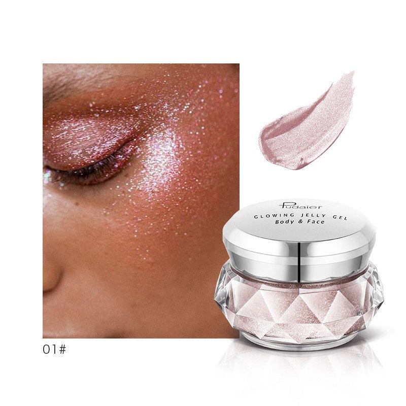 Face Highlighter Jelly Gel Mermaid Eyeshadow Glow Body Glitter Illuminator