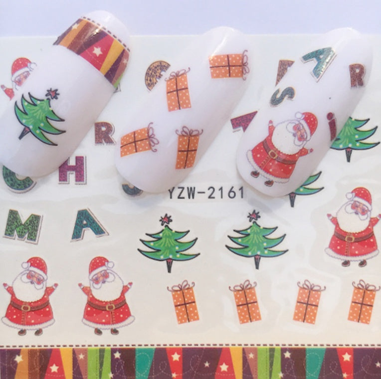 Explosion Models Christmas Series Water Transfer Nail Stickers