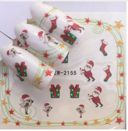 Explosion Models Christmas Series Water Transfer Nail Stickers