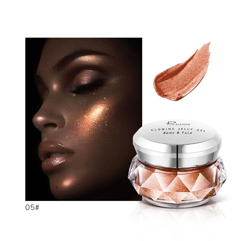 Face Highlighter Jelly Gel Mermaid Eyeshadow Glow Body Glitter Illuminator