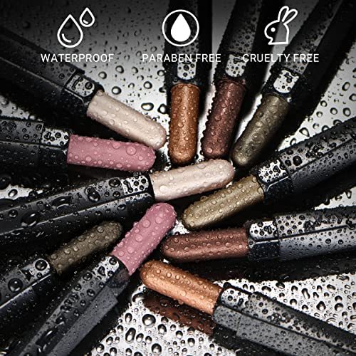 LUXAZA 6PCS Shimmer Neutral Brown Eyeshadow Stick