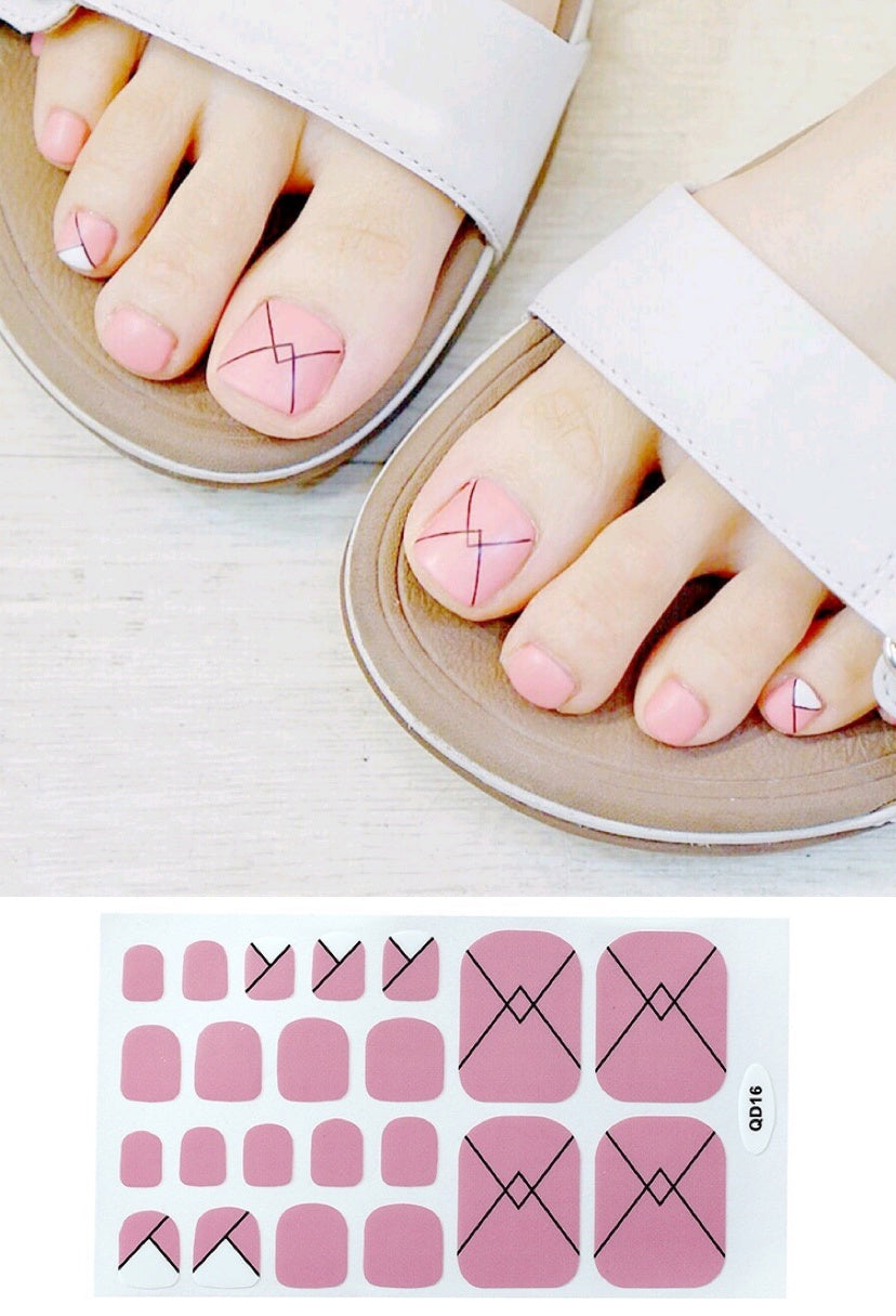 Nail Foot Sticker Cute Waterproof