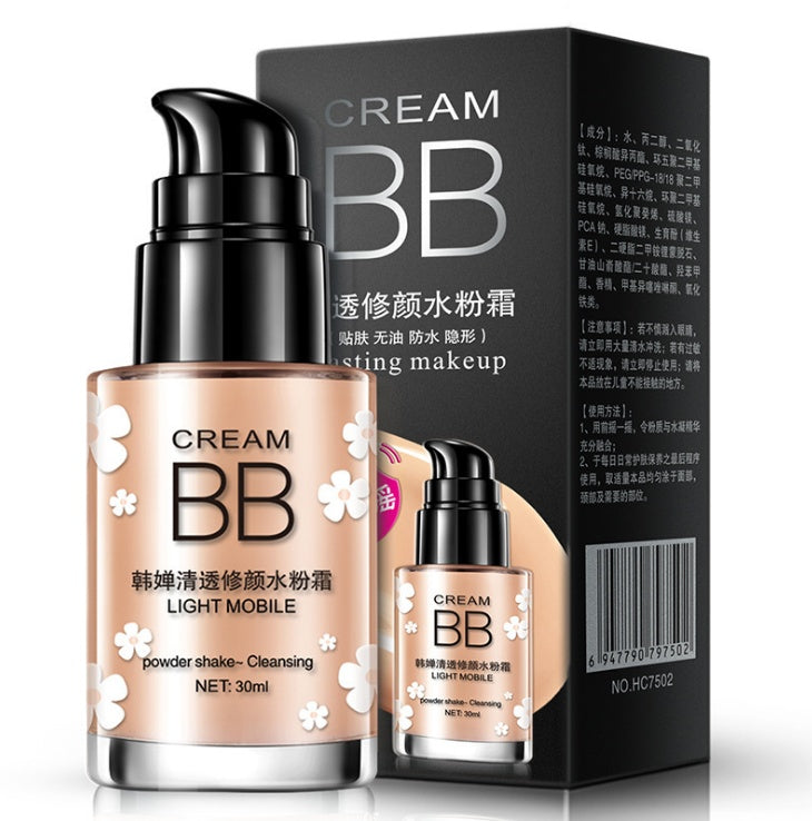 Clear and sleek hydrating cream nude makeup BB concealer moisturizing