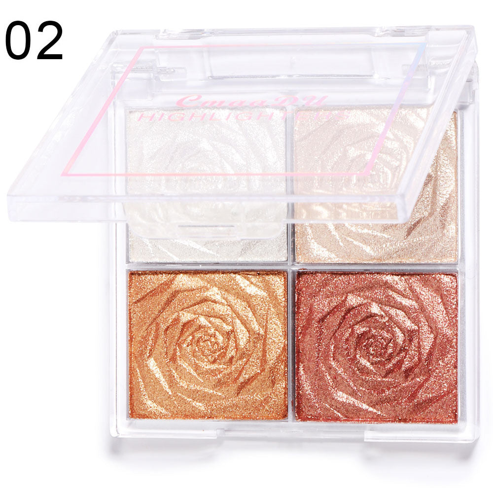 4 Color Highlighter Eyeshadow Blush