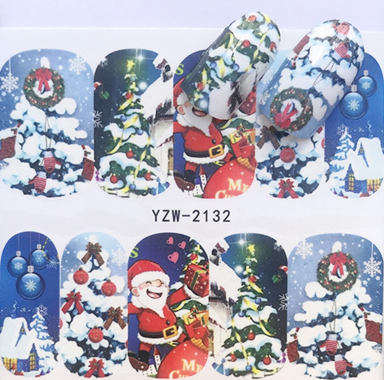 Explosion Models Christmas Series Water Transfer Nail Stickers