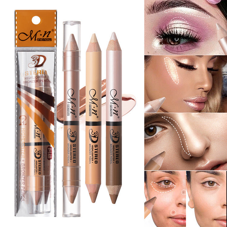 Double-headed Concealer Pen Highlighter Dual-use Waterproof